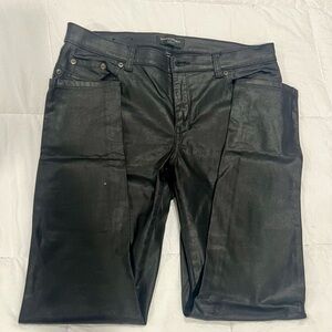 Banana Republic Shiny Black Skinny Jeans